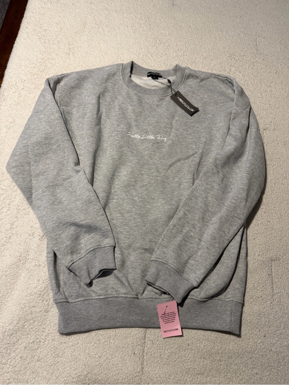 PrettyLittleThing Grey Crewneck Sweatshirt